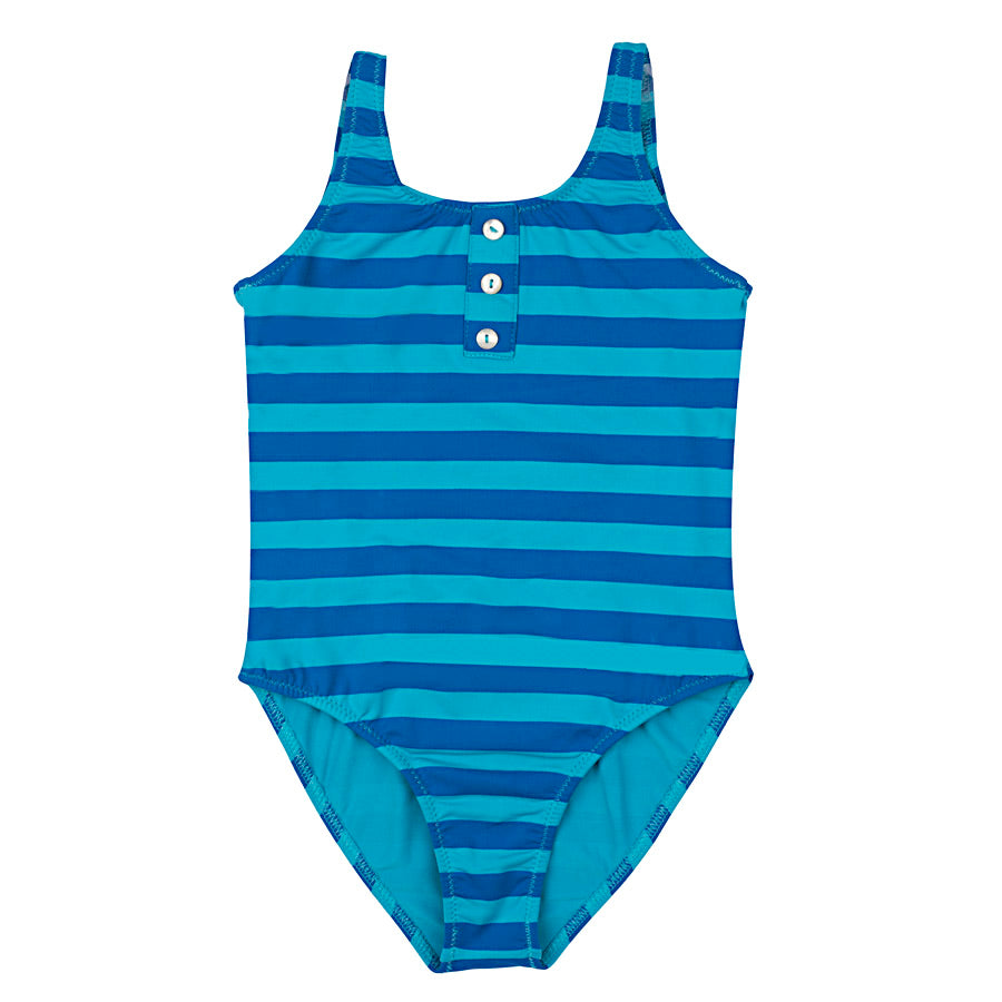 Laura One piece swimsuit - Stripes Sea Blue - Ocean