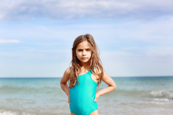 Gina Fushia One shoulder swimsuit Pacific Rainbow
