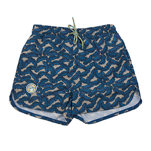 Aaron Leaf Blue trunks shorts