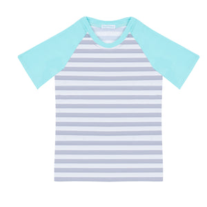 Axel Stripes Pale Grey - Tee-shirt anti UV