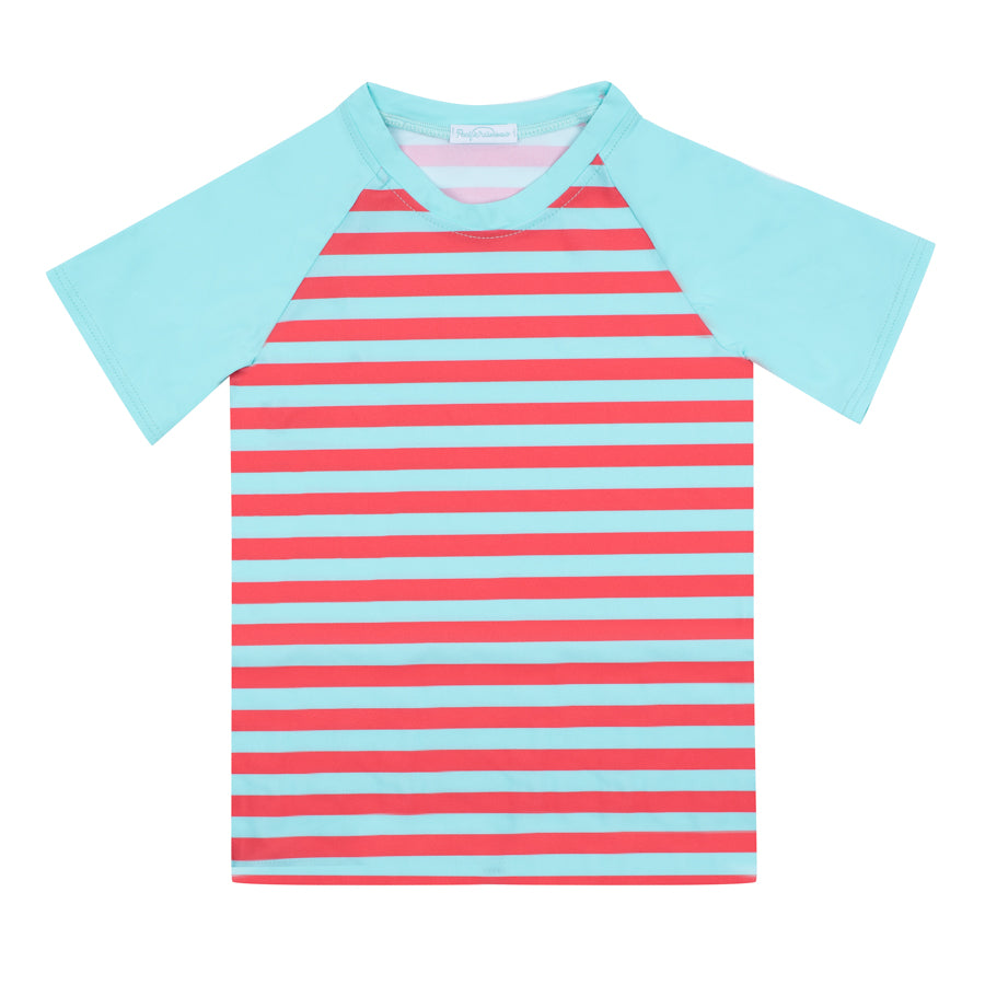 Axel Stripes Tropical Blue Poppy Seed - Tee-shirt anti UV