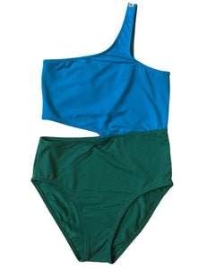 Jenny Lilac Eden Blue - One shoulder swimsuit 