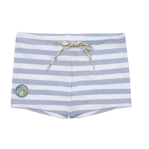 Kael Stripe Pale Grey - Swim shorts