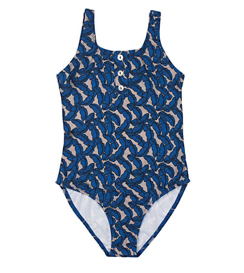 Laura One piece swimsuit - Leaf blue