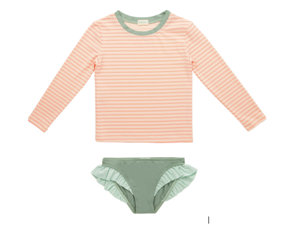 April Stripes Ballerina - Sunproof rashguard and panties set