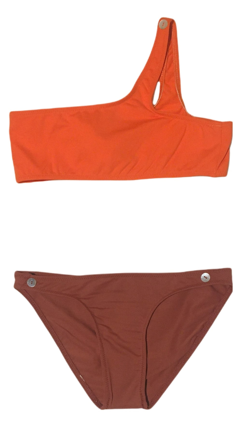 Shirel orange bordeaux - Bikini une bretelle