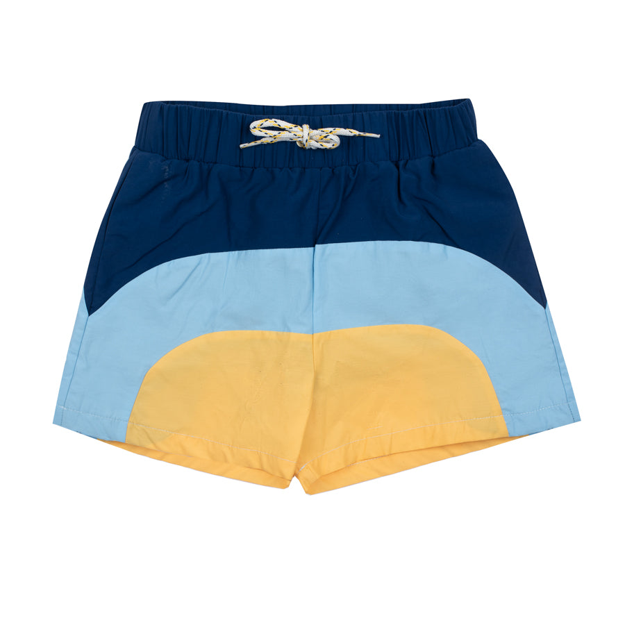 Victor Navy - Tricolor Swim trunks